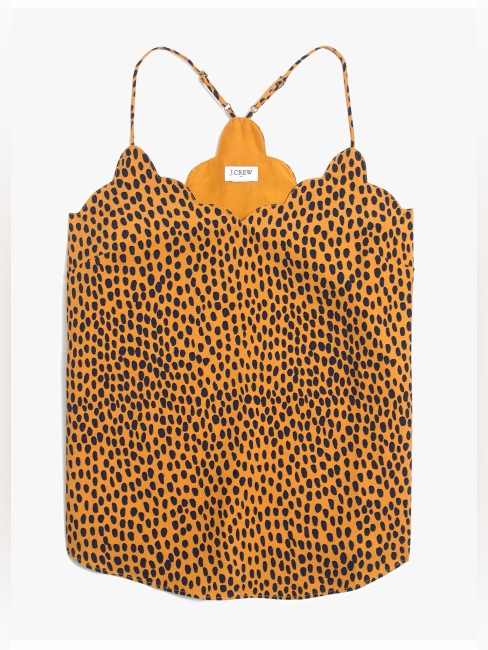 Mustard & Black Scalloped Cami